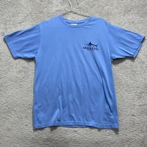 Destin Florida T-Shirt Men's M Blue  Beach Graphic Logo Crew Neck